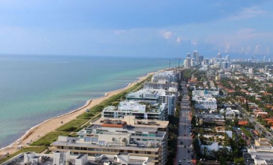 Miami tengerpart webkamera