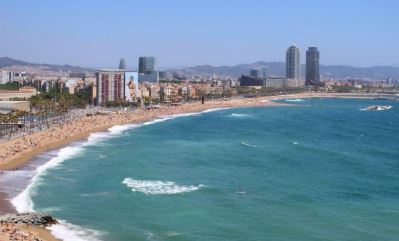 Barcelona tengerpart webkamera
